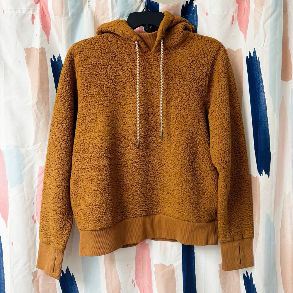 Athleta Tugga Sherpa Hoodie in Cattail Brown Size Small